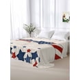 thumbnail image 6 of 4th of July Flat Sheets Only California King Size, Soft Breathable Bed Top Sheets for Mattress, Patriotic Blue Red Star Independence Day Bedding Flat Sheets for Home Hotel Bedroom Bed Protection, 6 of 9