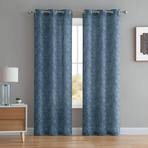 Better Homes and Gardens Dotted Diamond Window Curtain Panel Set of 2