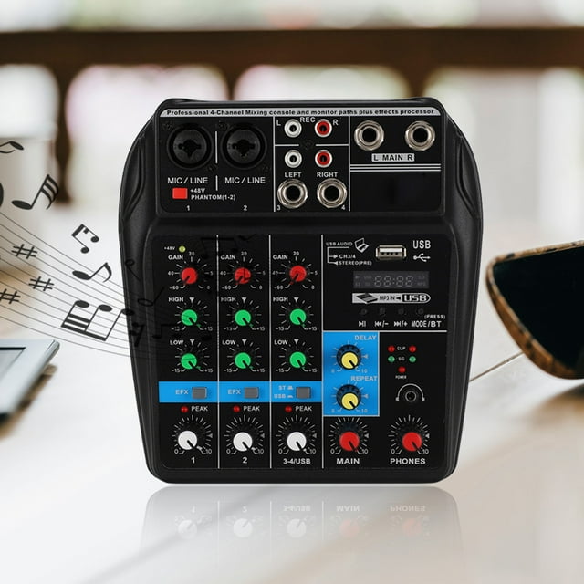 Mezclador, mini mezclador de tarjeta de sonido Bluetooth con sonido Bluetooth USB Eleve su experiencia