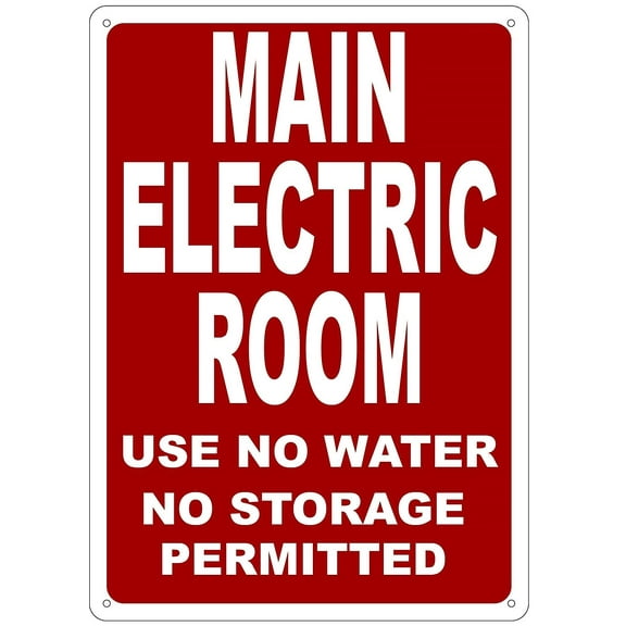 Main Electric Room Sign (Reflective, 10x14, Rust Free, Aluminium)