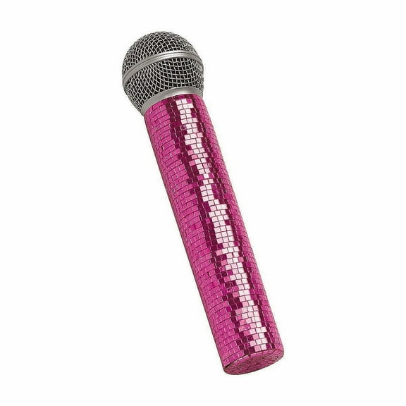 Fun World Adult General Sizing Mirror Microphone Halloween Costume Hand Held Props - Pink