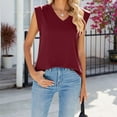 thumbnail image 5 of Drses Women's Tank Tops Women's Fashion Casual Solid Color Sleeveless V-Neck Tank Top Womens Summer Tops, 5 of 6