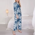 thumbnail image 5 of Wukai Blue Shells Print Women's Pajama Set - Soft Long Sleeve Sleepwear for Comfort and Style-XX-Large, 5 of 9