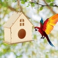 thumbnail image 4 of Casa de pájaros de natural para colgar decorativos exteriores DIY alimentador de aves silvestres para decoración para hogar - 2 estilo 2 Soledad casas de aves, 4 of 10