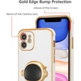 thumbnail image 4 of for iPhone 11 Case Cute 6D Astronaut Case with Stand Function Luxury Plating Case Cover Slim Fit Soft TPU Shockproof Bumper Protective Electroplated Case for Girls Boys,6.1 inch,White, 4 of 12