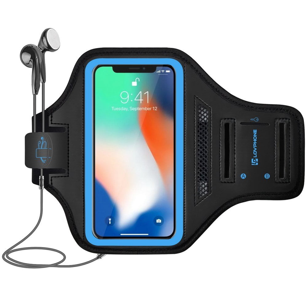 Running Armband for iPhone X, Waterproof Sport Outdoor Gym Running Key