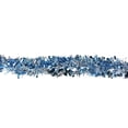 thumbnail image 2 of Northlight 12' x 4" Unlit Silver/Icy Blue Wide Cut Shiny Tinsel Christmas Garland, 2 of 4