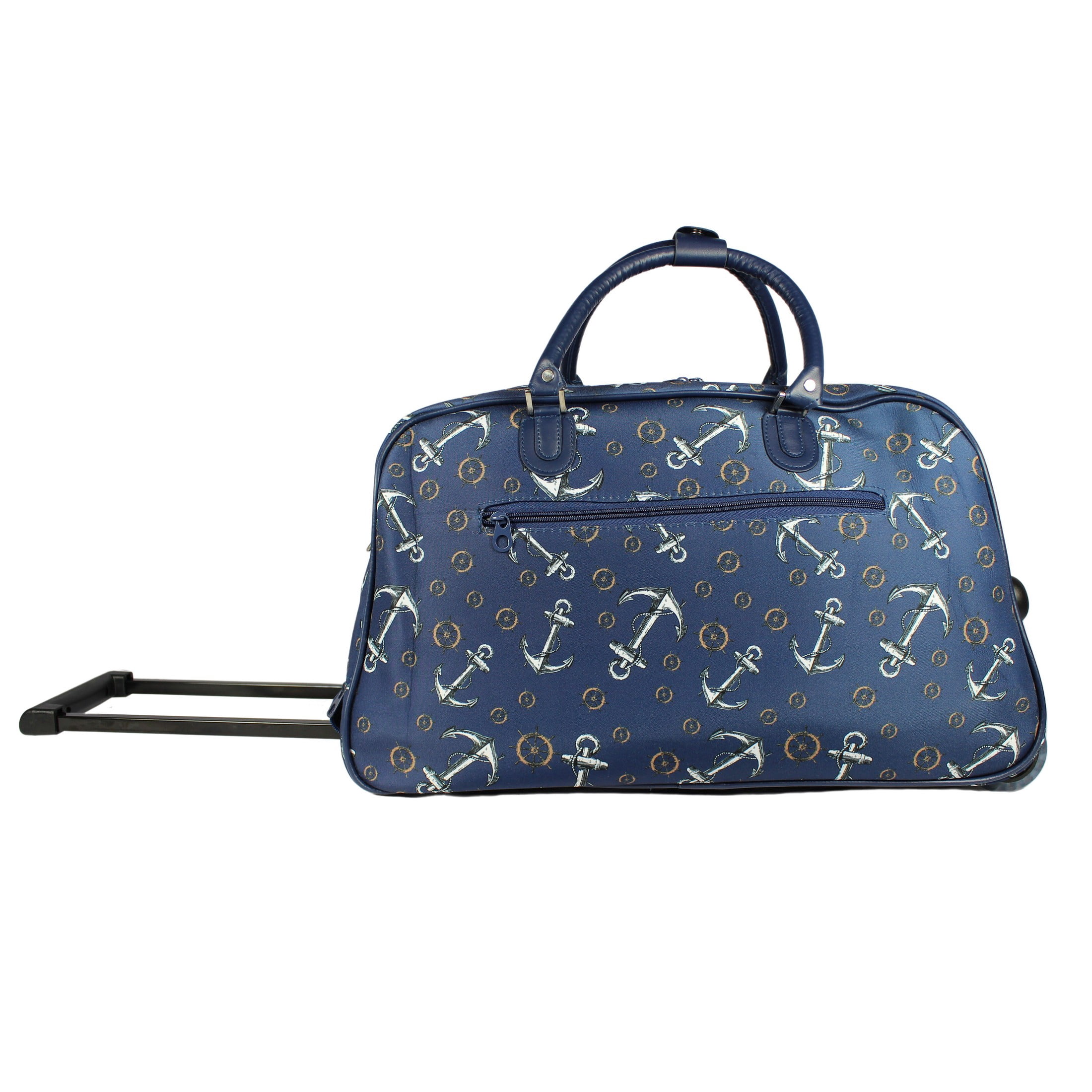 CalBags Classic Prints 21-Inch Carry-On Rolling Duffel Bag, Anchor (WT8112022-302)