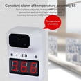 thumbnail image 2 of Billuyoard Termómetro de frente infrarrojo montado en la pared Termómetro montado en la pared Termómetro de temperatura digital sin contacto con alarma Electrodomésticos sin voz Billuyoard HA024705-01, 2 of 6
