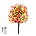 thumbnail image 2 of Artificial Multicolor Violet LED Ground Plug Flowers Tree 28 Heads Outdoor Yard Garden Decoration Spring Summer Waterproof, 2 of 7