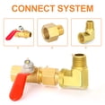 thumbnail image 5 of GASHER 5pcs 90 Degree Barstock Street Elbow, 3/8 Inch NPT Male Pipe to 3/8 Inch NPT Female Brass Pipe Fitting, 5 of 6