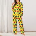 thumbnail image 2 of Fotbe Colorful Ping Pong Pattern Long Sleeve Pajama Set for Women,Sleepwear Set,2-piece Loungewear Set,Soft PJs Comfy Nightwear with Pockets -Large, 2 of 7