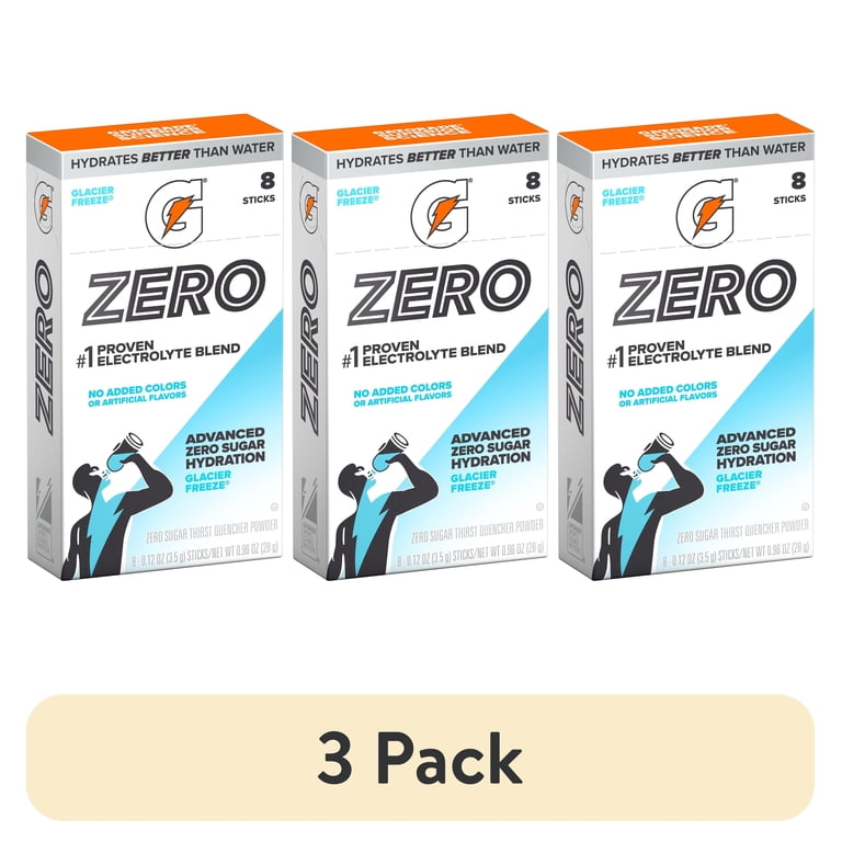 Gatorade Zero Sugar Glacier Freeze Powder Sticks, 3 Pack Box photo 1