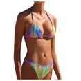thumbnail image 1 of Gibobby Trajes de Baño Mujer Conjunto de bikini para mujer con cordones y espalda descubierta, ropa de playa de dos piezas, trajes de baño sexys, conjunt(Azul,XL), 1 of 4