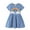 Blue, variant on Toddler Little Girl Cotton Dress Kids Cute Short Sleeve Dresses 2-7T