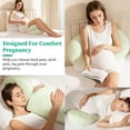 thumbnail image 4 of iMounTEK Adjustable Pregnancy Pillow Soft Support for Maternity Women Sleeping, Detachable Cover, Green, 4 of 9