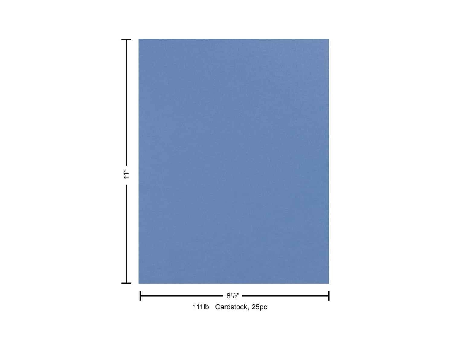 Paper Accents Cardstock 8.5"x 11" Heavyweight Smooth 111lb 25pc Azure