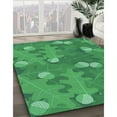 thumbnail image 2 of Ahgly Company Indoor Rectangle Patterned Neon Green Area Rugs, 6' x 9', 2 of 6