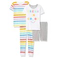 thumbnail image 1 of Ensemble de Pyjama en Coton 4 Pcs pour Tout-Petits et Bébés Filles (Rêve en Couleur, 6m), 1 of 4