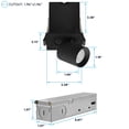 thumbnail image 4 of LUXRITE 1-Head Adjustable Recessed LED Light, 5CCT, 3W, 200LM, 355 Rotation & 80 Tilt, Dimmable, IC Rated Black 2 Pack, 4 of 7