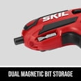 thumbnail image 5 of SKIL Rechargeable 4V Cordless Pistol Grip Screwdriver with 42pcs Bit Set, USB Charger and Carrying Case - SD5618-03, 5 of 7