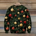 thumbnail image 6 of Wutalume Men's Christmas Print Collar Sweater with Holiday Elements, Festive and Fun for Seasonal Parties and Gifts,Army Green L, 6 of 6