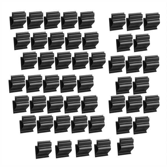 New Arrivals 50 Pcs Black Sign Clip Food Tray Label Holder Plastic Buffet