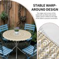 thumbnail image 2 of Beige Boho Round Tablecloth for 36-44 Inch Tables,Fitted Table Cover with Elastic Edge,Retro Farmhouse Ethnic Abstract Geometric Art Waterproof Outdoor Table Cloth Protector for Patio Garden Dinner, 2 of 9