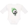thumbnail image 3 of Inktastic Retro Skull Boys or Girls Long Sleeve Baby Bodysuit, 3 of 5