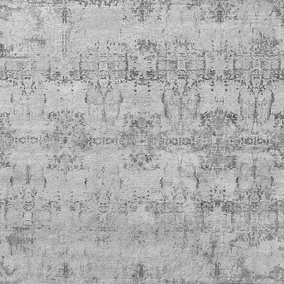 Ahgly Company Indoor Square Solid Gray Modern Area Rugs, 6' Square