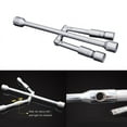 4 Way Folding Lug Nut Wrench Collapsible Cross Tire Sliding Wheel