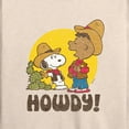 thumbnail image 3 of Peanuts - Franklin And Snoopy Howdy - Women's Lightweight French Terry Long Sleeve Shirt, 3 of 6