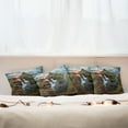 thumbnail image 4 of Ambesonne Nature Throw Pillow Cover 4 Pack, Cascade Stream Wildlife, 24", Multicolor, 4 of 5