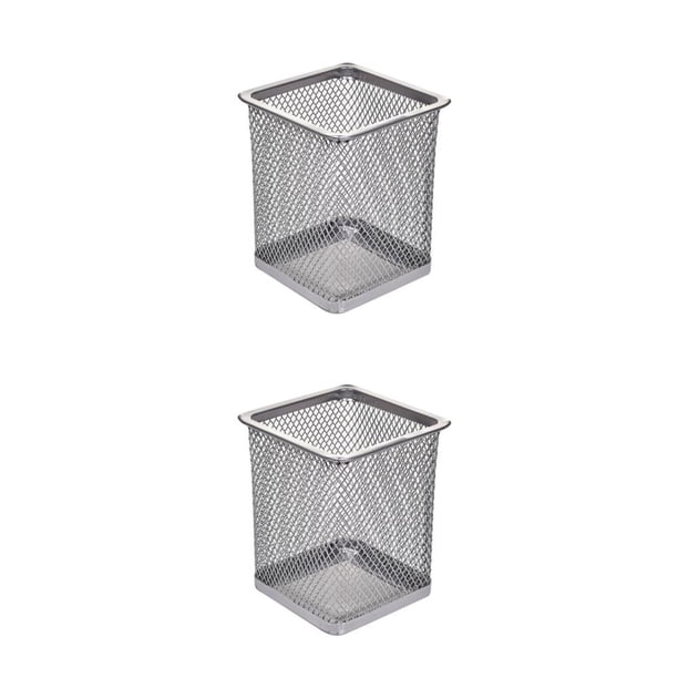 Injueey Portalápices de malla metálica con diseño de cuadrícula, perfecto para organizar su escritorio. Papelería Cosméticos Escuela Type6 NO6
