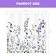 thumbnail image 2 of Dznils Cortina Shower de Tela Floral Blanca Cortina de Baño de Acuarela con Ganchos, Morado, 72 x 72, 2 of 14