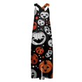 thumbnail image 4 of Mono con estampado de calabaza de Halloween para mujer: mono festivo y espeluznante para celebraciones navideñas, 4 of 5