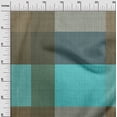 thumbnail image 3 of oneOone Cotton Poplin Aqua Blue Fabric Check Craft Projects Decor Fabric Printed By The Yard 42 Inch Wide, 3 of 4