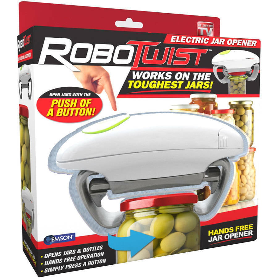 Robotwist Automatic Grip Hands Free Electric Jar Opener Easy Touch Button NEW! 