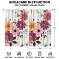 thumbnail image 2 of Watercolor Flowers Curtains-blackout Curtains Bedroom Decor Living Room Darkening Grommet Window Drapes 2 Panels Set 52"x 84", 2 of 2