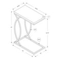 thumbnail image 3 of Monarch Specialties Accent Table, C-shaped, End, Side, Snack, Bedroom, Glossy White Laminate, 3 of 5