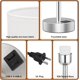 thumbnail image 2 of Lámpara de noche blanca táctil con USB - Lámpara de mesa regulable de 3 modos para dormitorio, lámpara de mesita de noche con estación de carga de níquel y portalámparas plateado para dormitorio, 2 of 8