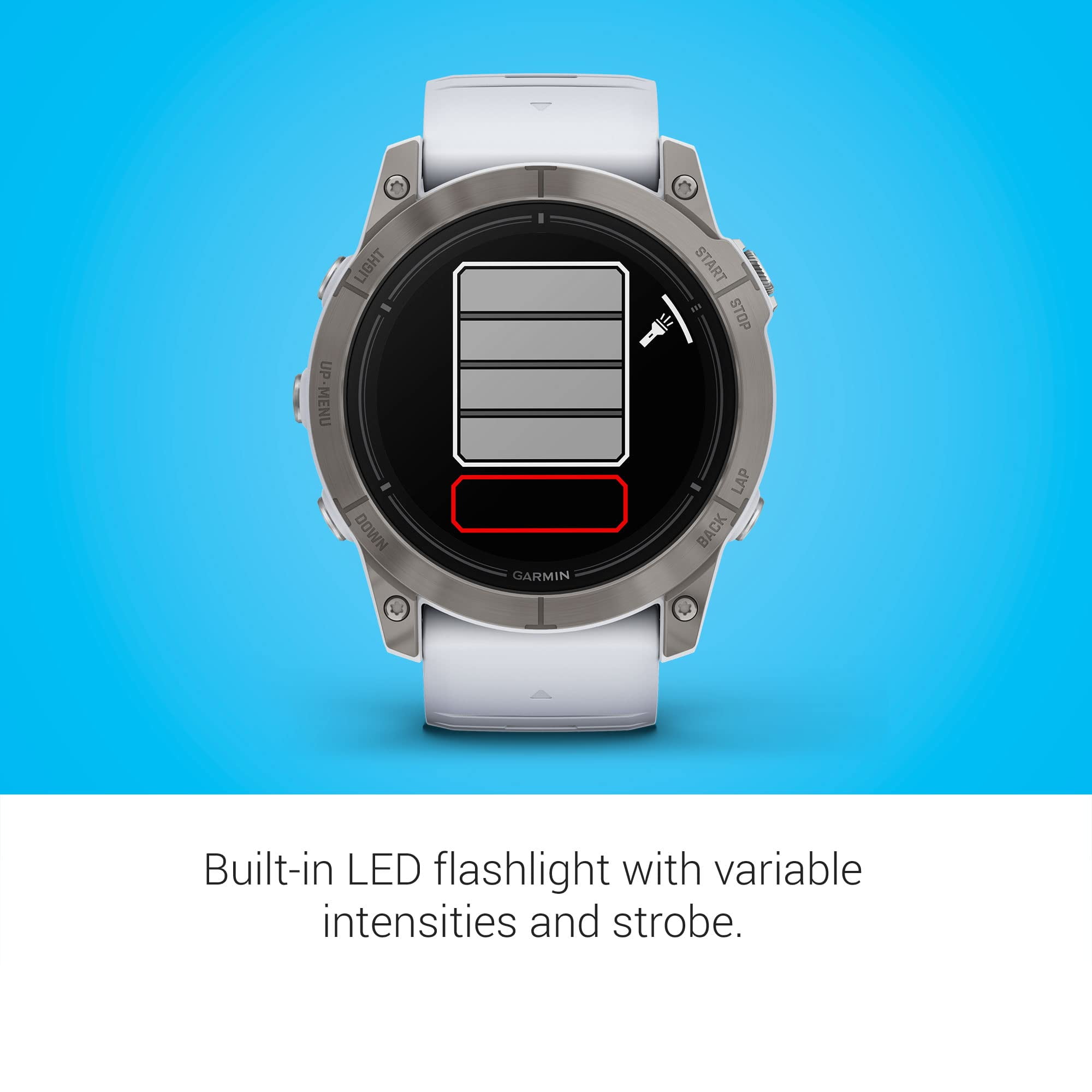 Garmin epix Pro (Gen 2) Sapphire Edition, 51mm, High Performance Smartwatch, Advanced Training Technology, Built-in Flashlight, Whitestone