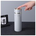 thumbnail image 3 of Stainless Steel Tea Infuser Bottle With Quick Open Lid - 500ml, White | Double Wall Tea Separation Cup One Handed Snap Buckle - Infused Detox Water Loose Leaf Tea Maker | Leak Proof, Reuseble, 3 of 5
