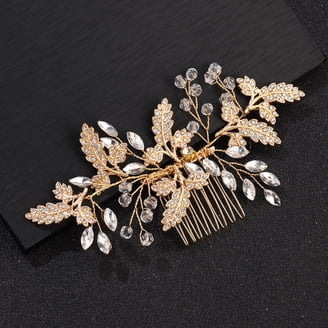 3Pcs Bridal Hair Pins White Flower Bride Hair Pieces Wedding Hair Side Combs 3Pcs Bridal Hair Pins White Flower Bride Hair Pieces Wedding  main image 3