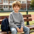 thumbnail image 5 of Abcomgle Boys Shirts Long Sleeve 7-8 Thermal Waffle Crewneck T-Shirts for Boys Winter Basic Boys Tops Loose Shirts for Boys, 5 of 8