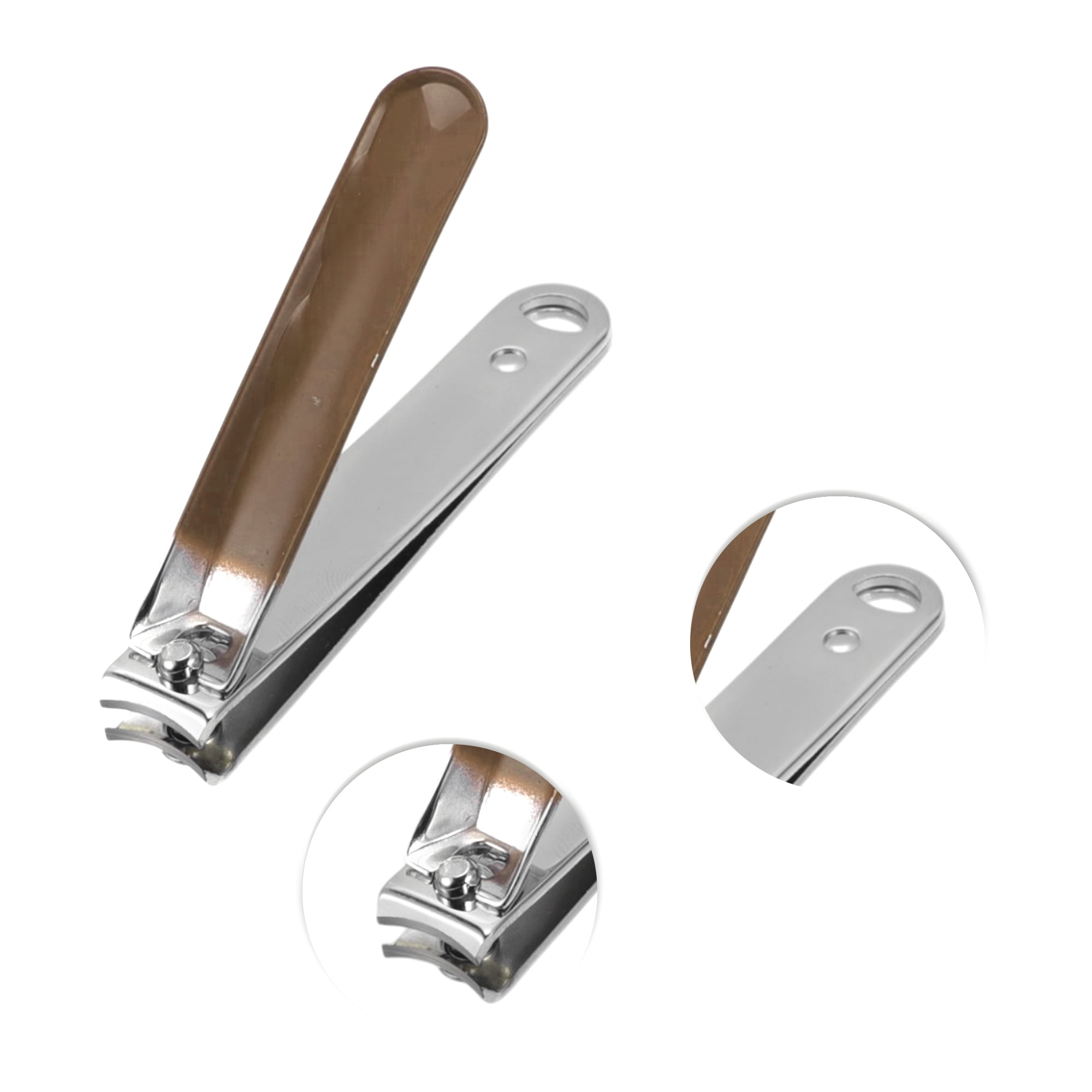 Unique Bargains Fashion Nail Clippers Set 5-piece Set Brown