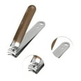 thumbnail image 3 of Unique Bargains 10-piece Set Wave Shaped Pattern Bag Nail Clippers Set Brown, 3 of 7