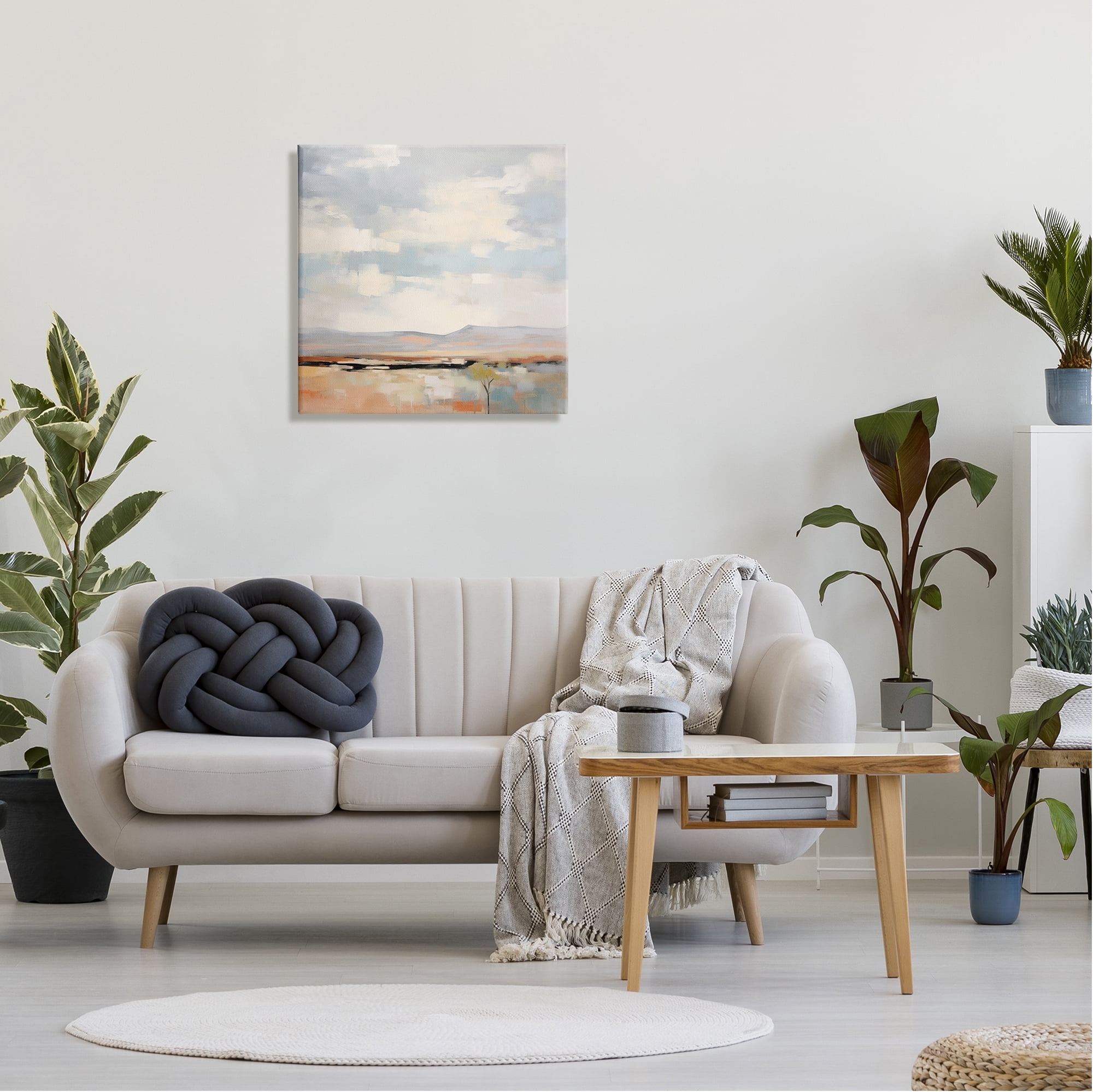 Stupell Industries Modern Desert Painting Landscape Painting Gallery Wrapped Canvas Art Print Wall Art, 24 x 24