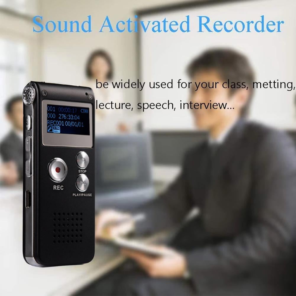 Electronicstar Voice Activated 8GB Mini Portable Tape Dictaphone Voice Recorder