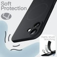 thumbnail image 5 of Magnetic Silicone Case for iPhone 17 6.3-Inch, Compatible with MagSafe, Silky Soft Touch, Shock Absorbing Phone Cover with Camera Lens Protection (Black), 5 of 14